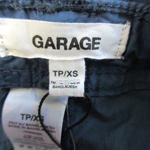 Garage Paxton Parachute Pants Women XS Blue Baggy Cotton Cargo Utility 318 - Picture 3 of 11